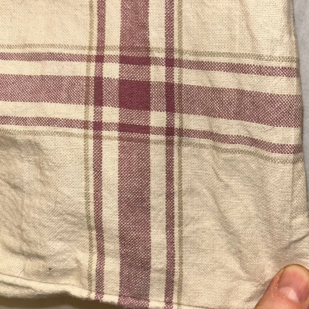 pottery barn LINEN cotton ecru lavender tablecloth pair 2 pillow covers …